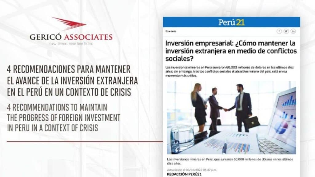 4 recommendations to maintain foreign investment growth in Peru in a context of crisis 1 4 recommendations to maintain foreign investment growth in Peru in a context of crisis 1